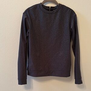 Women’s Lululemon Black Flower Patterned Sweater Athletic Sweater